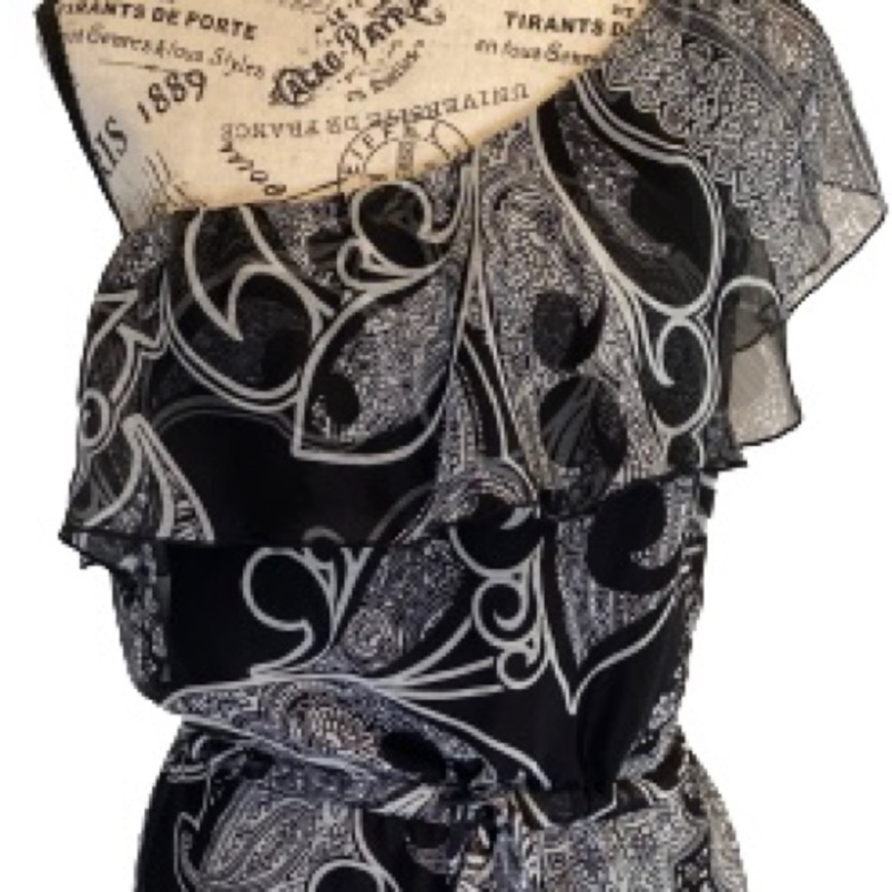 One Shoulder Ruffle Dress - Picture 2 of 6